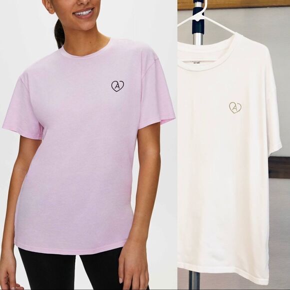 ARITZIA White Thank You Short Sleeve Tshirt / Sz 1X - Picture 1 of 7